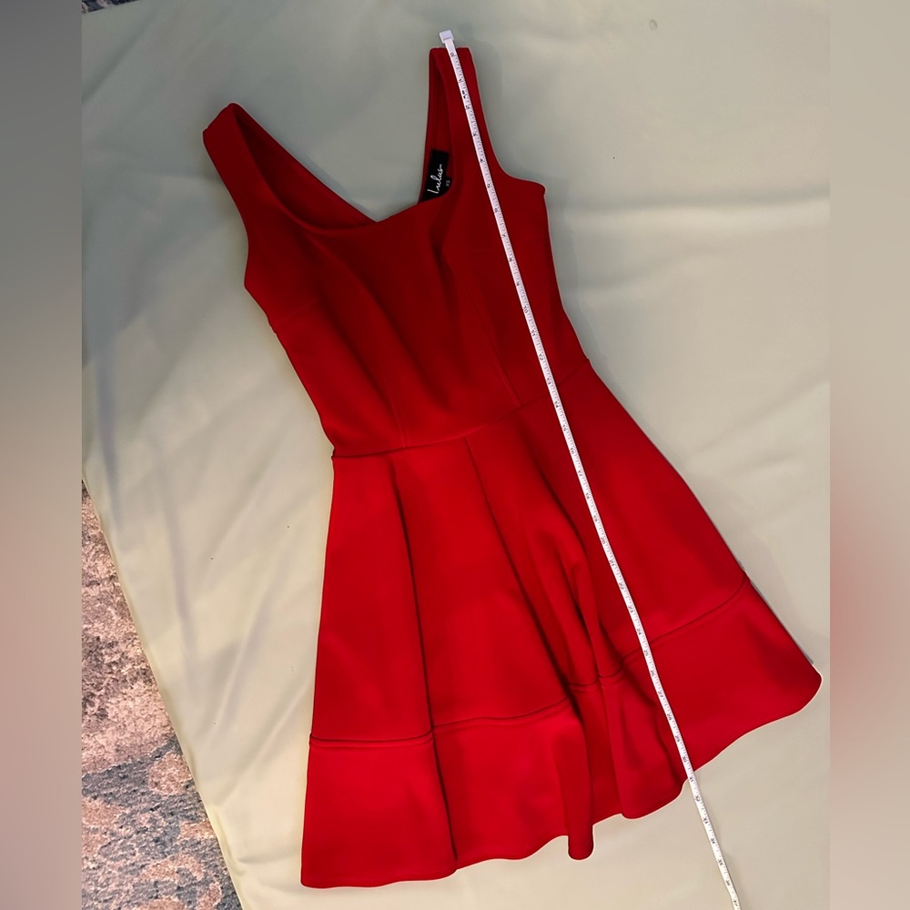 Lulu’s Red Skater Dress with Square Neckline and Scoop Back Size XS - Picture 12 of 13